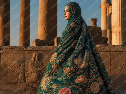 بانوی ایرانی در تخت جمشید
