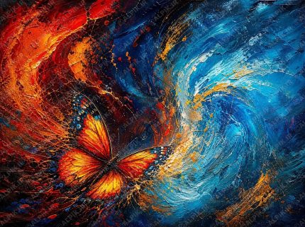 رقص پروانه در تضاد عناصر