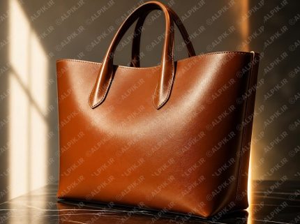 کیف توت چرمی قهوه‌ای کلاسیک