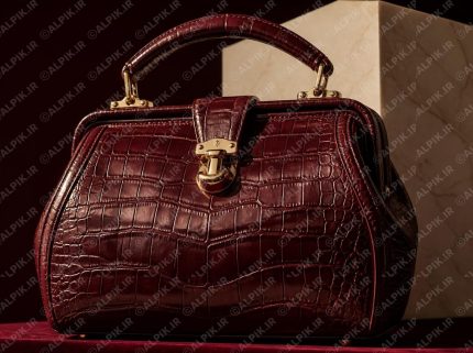 کیف چرمی لوکس زنانه زرشکی