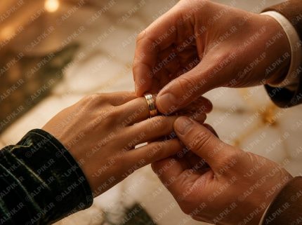 لحظه پیوند و انداختن حلقه ازدواج