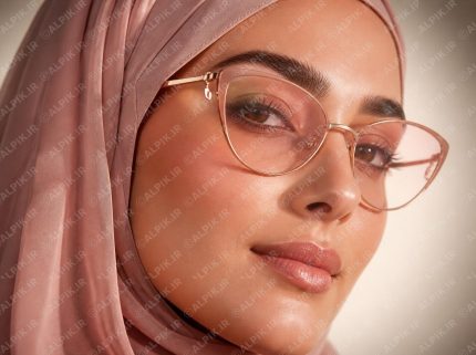 عینک طبی زنانه با فریم فلزی رزگلد