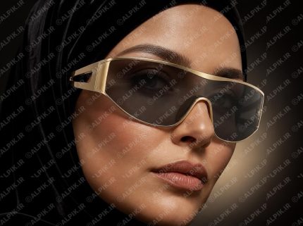 عینک آفتابی لاکچری زنانه با فریم طلایی