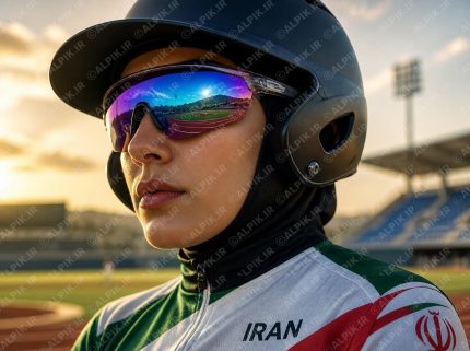عینک آفتابی ورزشی و کلاه ایمنی زنانه اسپرت