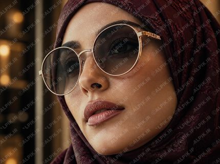 عینک آفتابی لاکچری زنانه با فریم فلزی طلایی