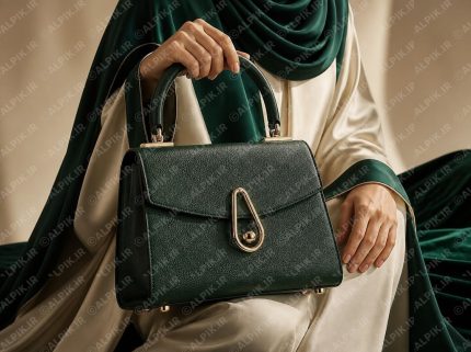 کیف دستی چرمی لوکس زنانه به رنگ سبز زمردی