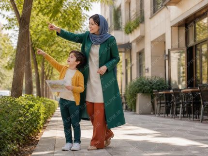 عکس تبلیغاتی پوشاک پاییزه زنانه و بچگانه
