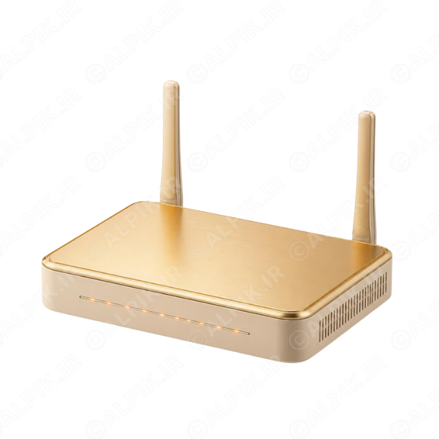 alpik-3103363.png آیکون سه بعدی مودم روتر وایفای طلایی