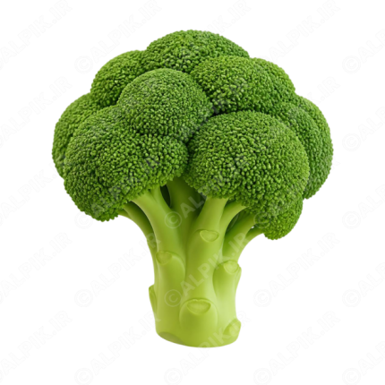 آیکون سه بعدی کلم بروکلی بدون پس زمینه