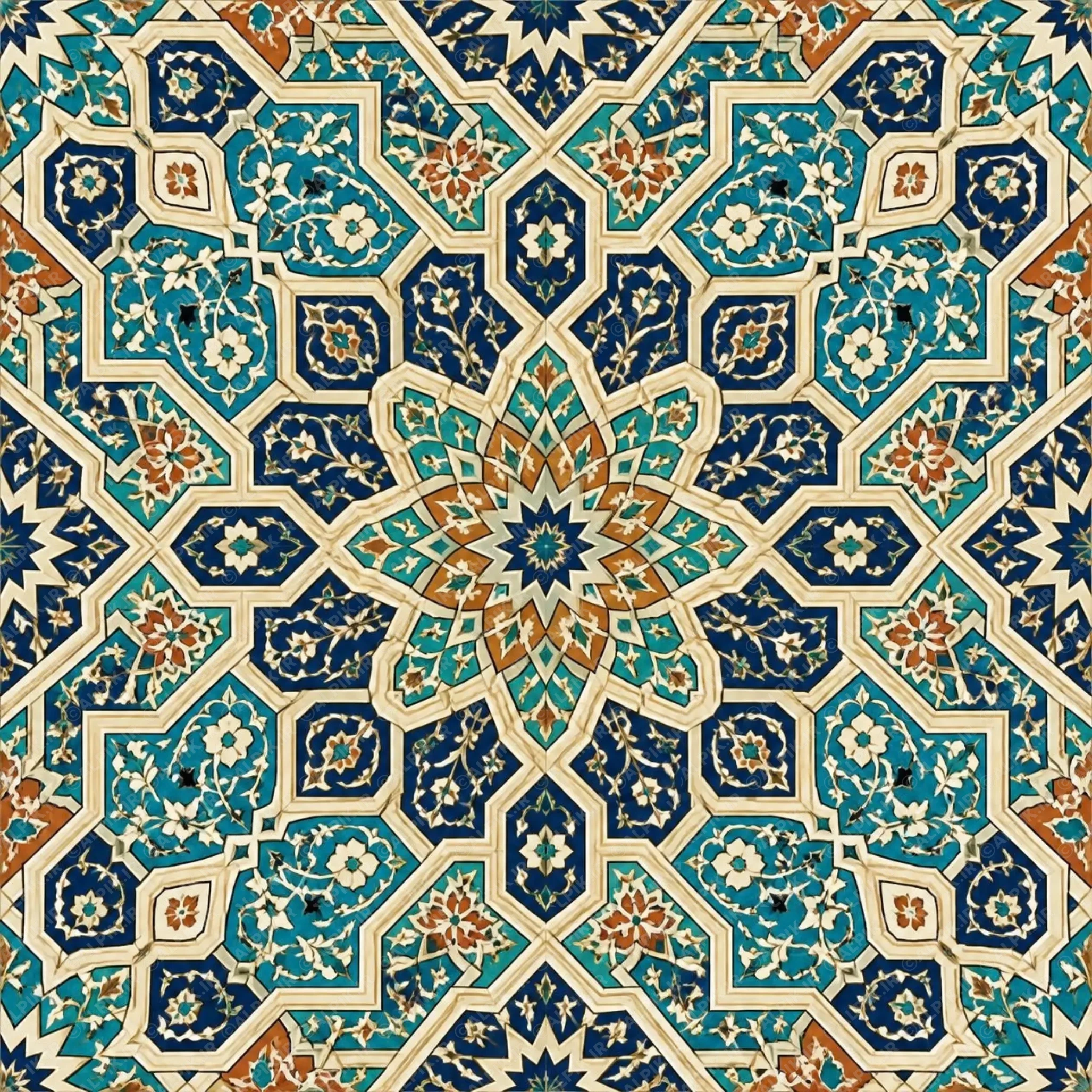 alpik-3250949.webp پترن تکرار شونده بدون درز کاشیکاری سنتی ایرانی