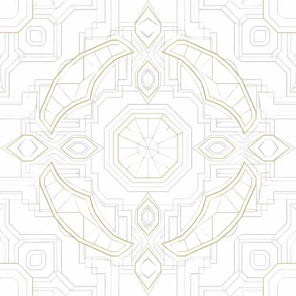 طرح پترن هندسی تکرارشونده لوکس طلایی و سفید